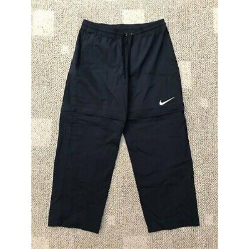 Nike Sportswear Loose Fit Convertible Pants Black Mens Size Medium CK0523-010