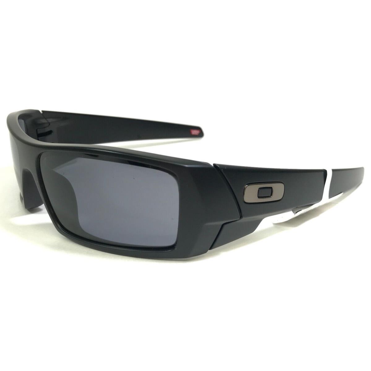 Oakley Sunglasses Gascan 03-473 Matte Black Wrap Frames with Gray Lenses - Frame: Black, Lens: Gray