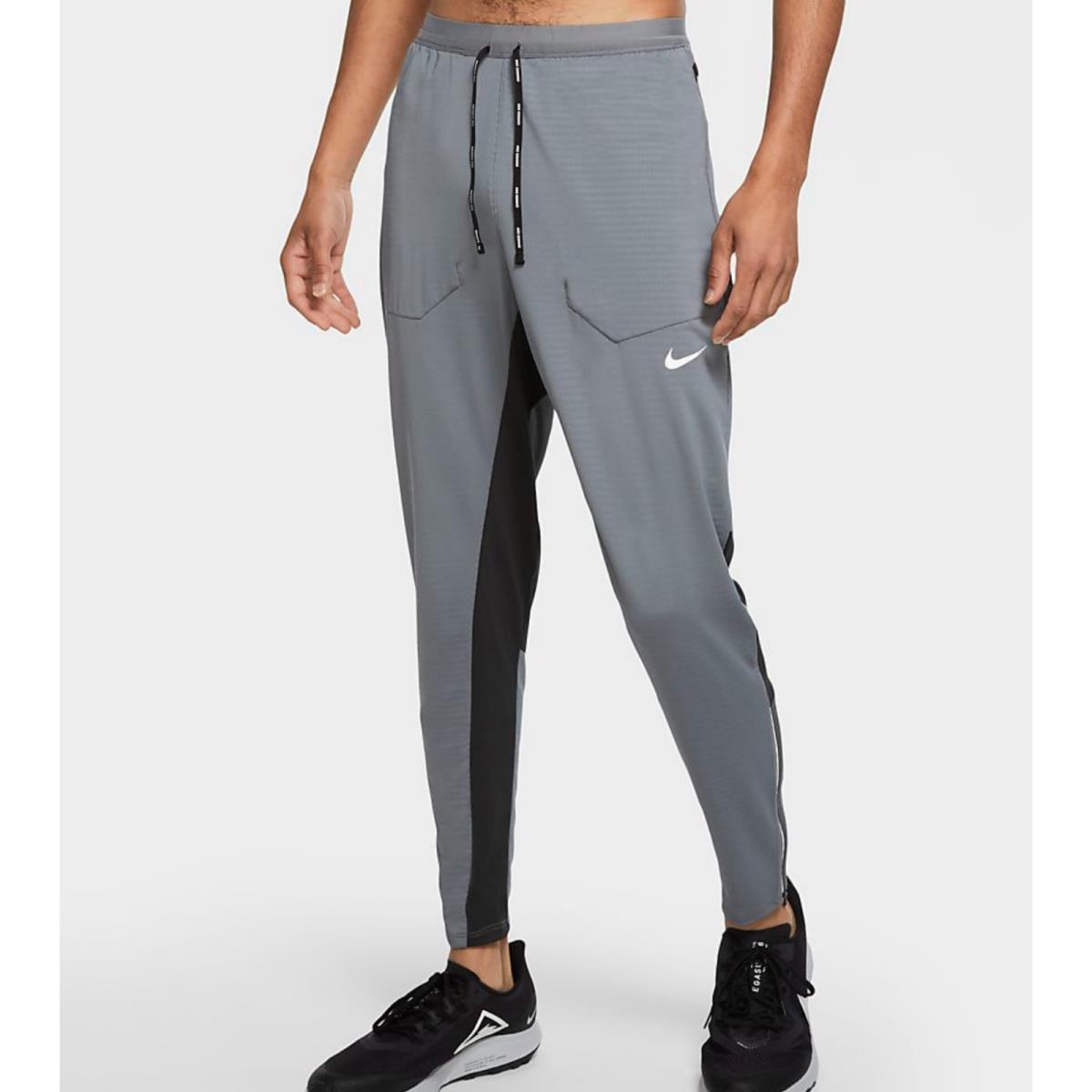 Nike Phenom Elite Hybrid Knit Running Pants Men Size XL Grey CU5504 084