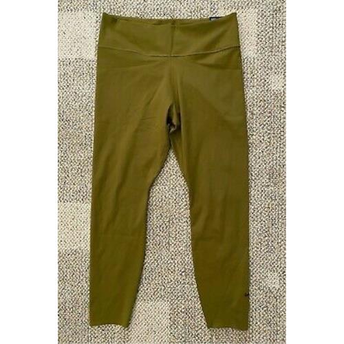 Womens XL Nike One Luxe Mid Rise 7/8 Leggings Athletic Pants Green BQ9994-368