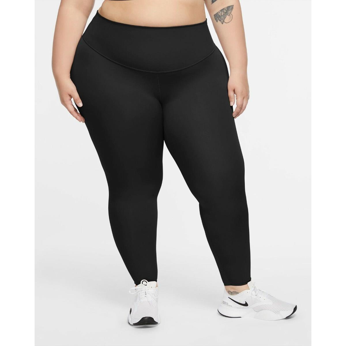 Nike Women`s Luxe Leggings Athletic Pants Black CZ3290-010 Plus Size 1X 16W 18W