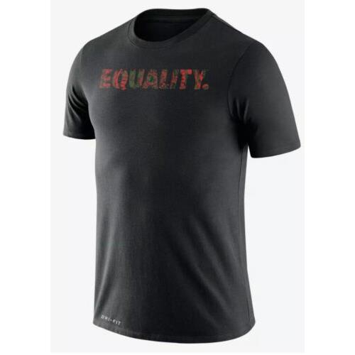 Nike Men S Equality Tee Shirt Black Dri-fit Bhm Tribe Atcq AO8193-010 sz XL