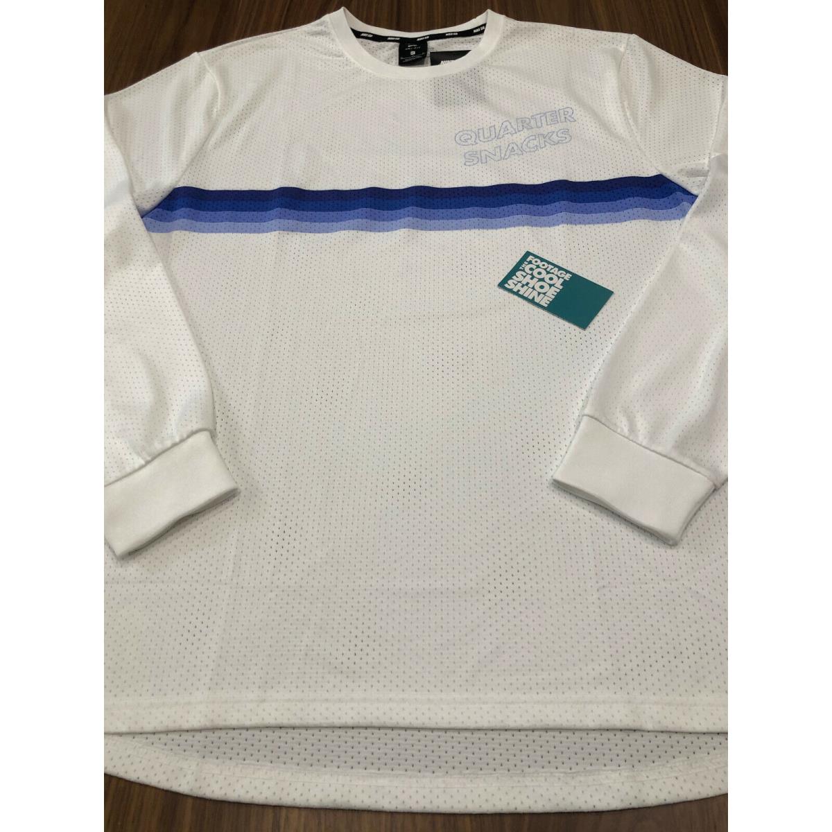 Nike Dunk SB Quartersnacks Dry Fit Long Sleeve Mesh Top Shirt Supreme White XL