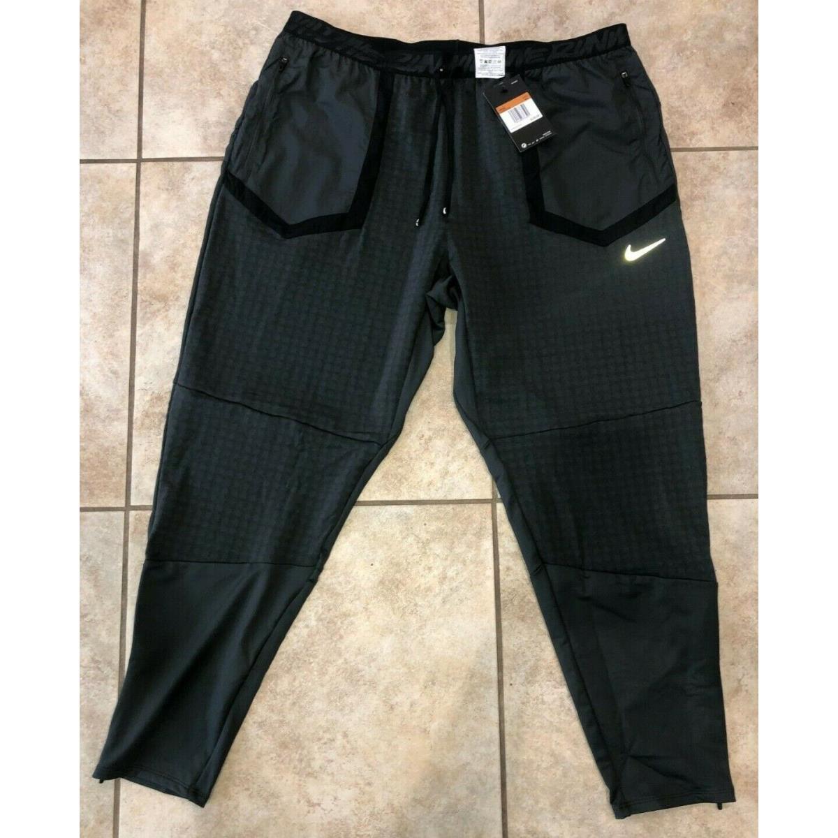 Mens Nike Phenom Elite Wild Run Running Gym Pants Grey CU5972-070 Sz 2XL