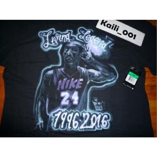 Nike Kobe Bryant Living Legend T Shirt Size XL AJ3040-010 1996 2016 Black B