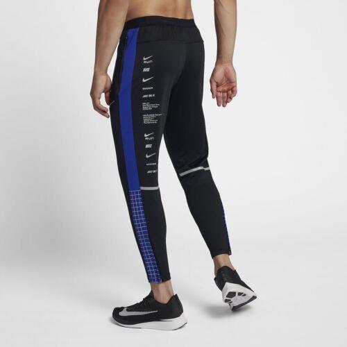 Nike Dry Phenom Running Pants Black Royal Cone Reflective Silver BQ8189 010 sz L