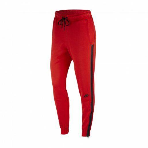 Nike Tech Fleece Women Nsw Sportswear Size L Sweatpants Red Jogger BV7115