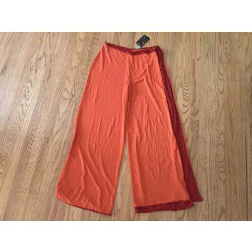 Vintage 2004 Nike Orange Red Training Pants Womens 12 Tags Dri F Fit