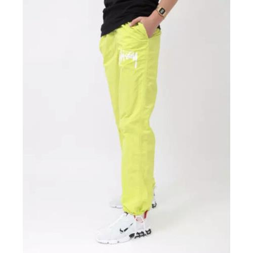 Men S Nike x Stussy Beach Beach Pants Bright Cactus Volt White CT4316 308 sz XL