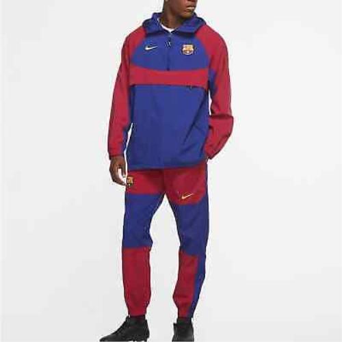 Nike FC Barcelona Woven Pants Joggers Training Red Blue Sportswear Soccer