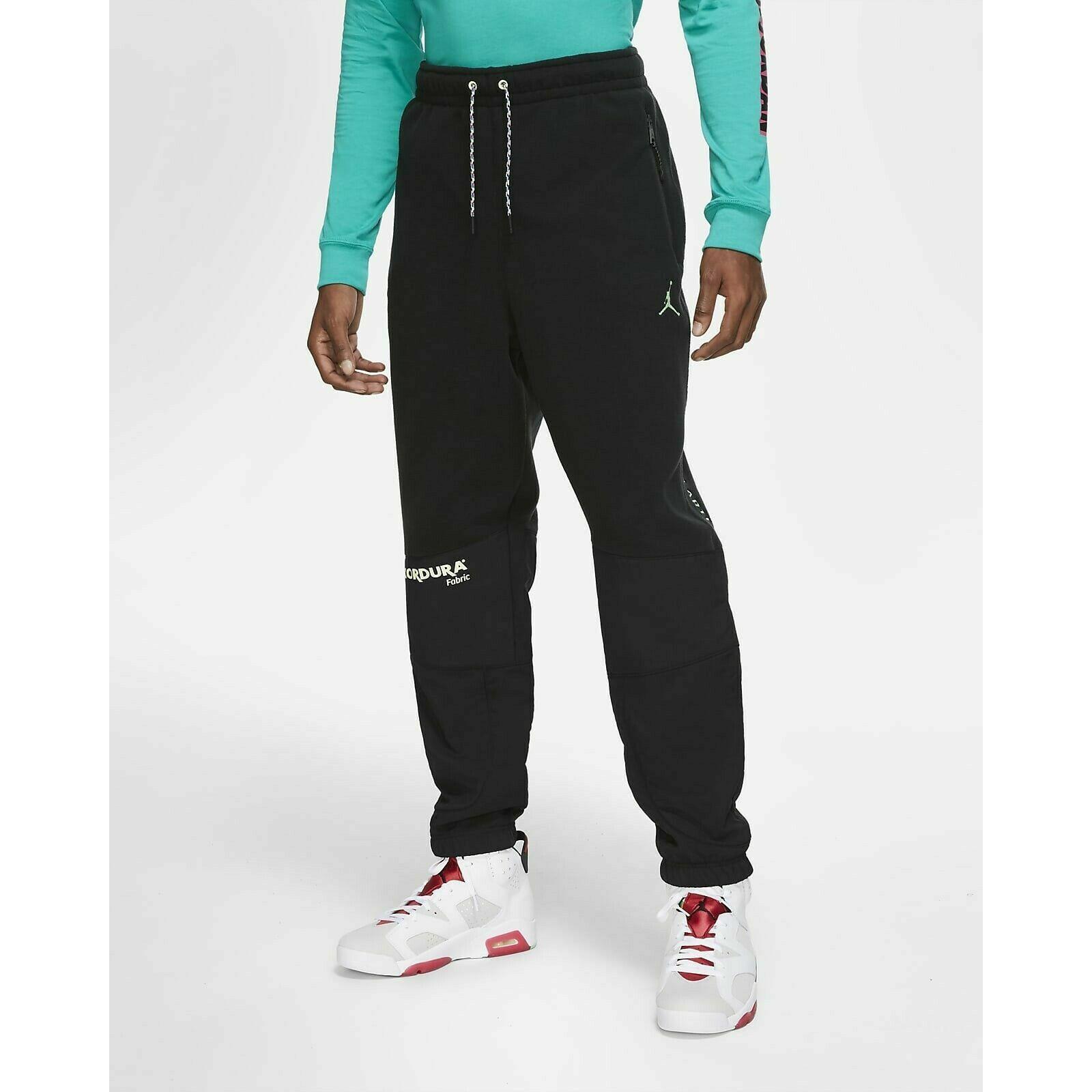 Nike Air Jordan Cordura Polartec Pants Black Size L Large CT3384 010