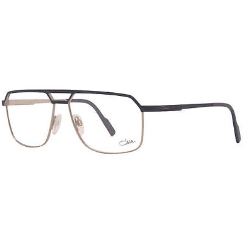 Cazal 7084 002 Eyeglasses Men`s Night Blue/silver Full Rim Optical Frame 60-mm