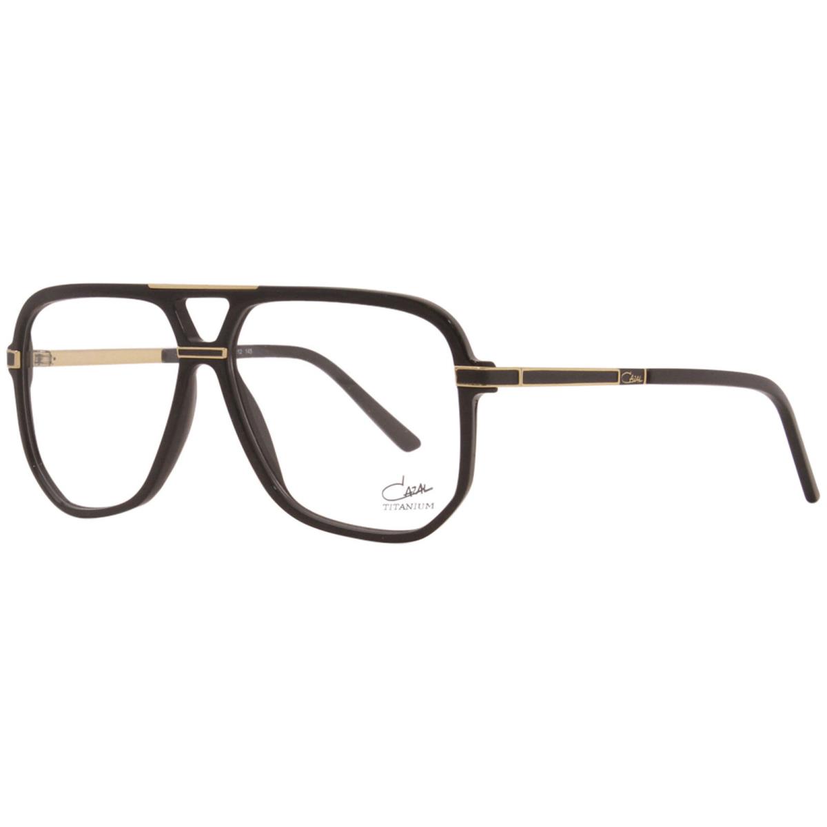 Cazal 6025 001 Eyeglasses Men`s Black/gold Full Rim Pilot Optical Frame 58-mm