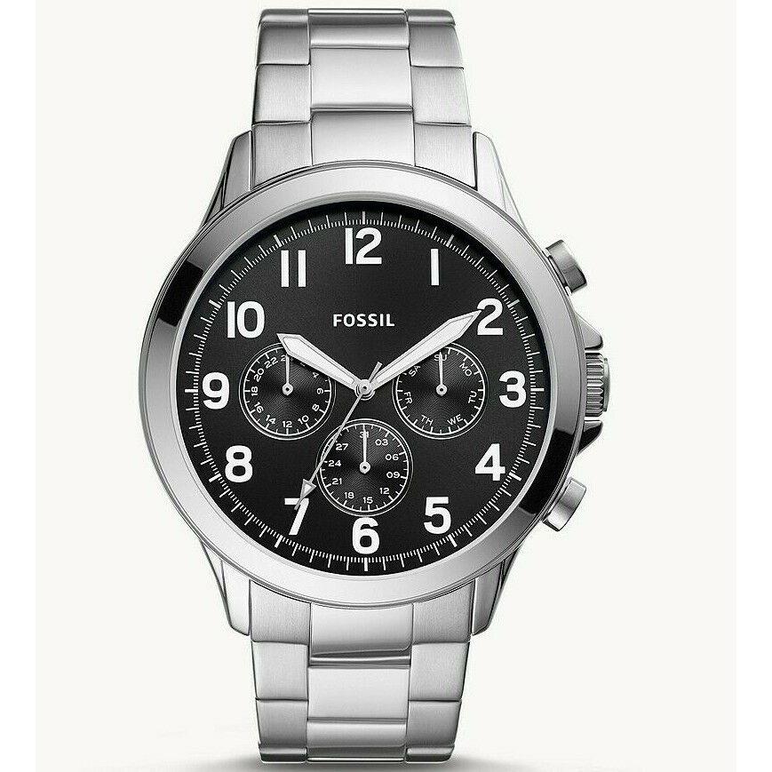 Fossil watch Yorke - Black Dial, Silver Band 5