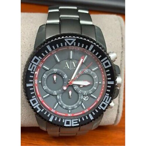 AX Armani Exchange Chronograph Aluminium Grey Band Watch AX1208