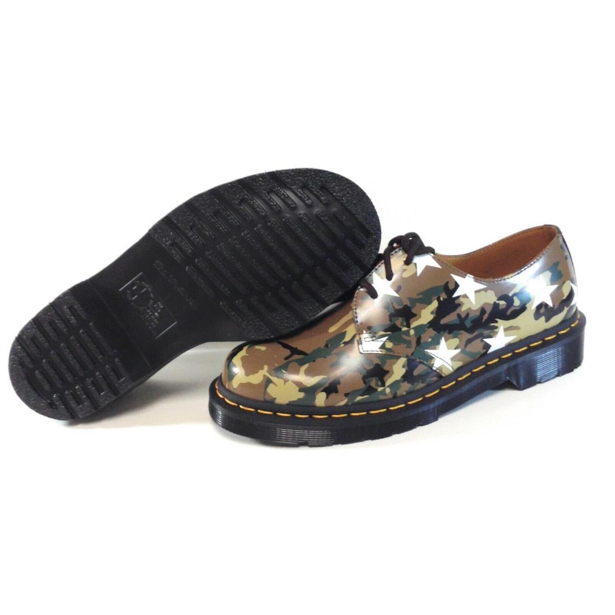 Mens Womens Dr Martens X Sophnet 1461 Military Camo Star Printed Smooth Shoes