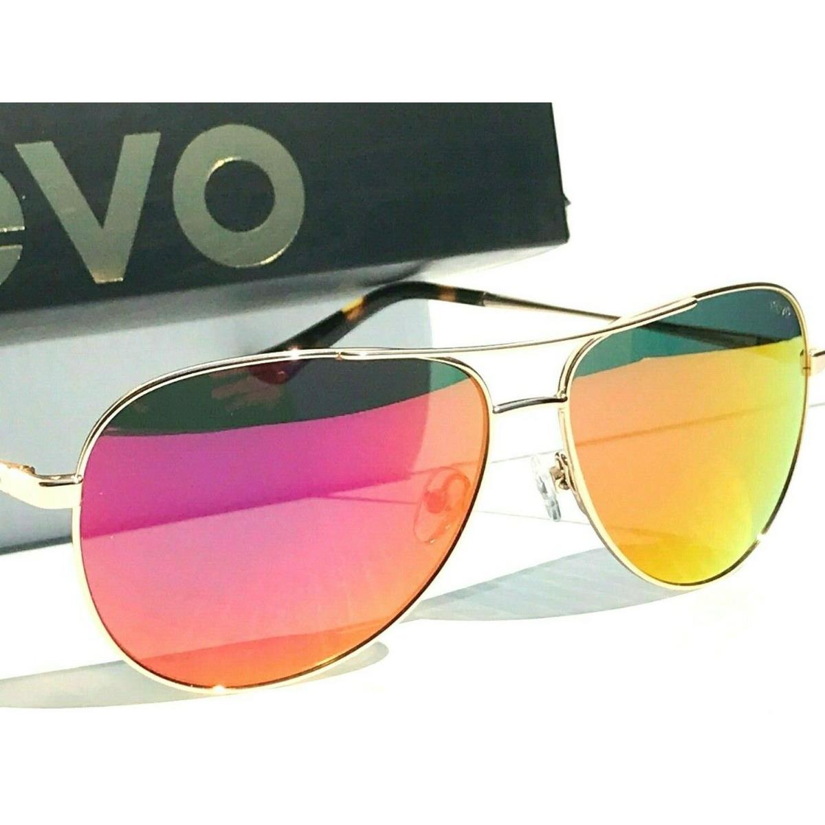 Revo sunglasses RELAY - Gold Frame, Spectra - Pink Orange Lens