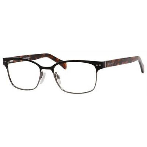 Tommy Hilfiger TH Th1306 Eyeglasses 0VJC Black Ruthenium Havana Brown