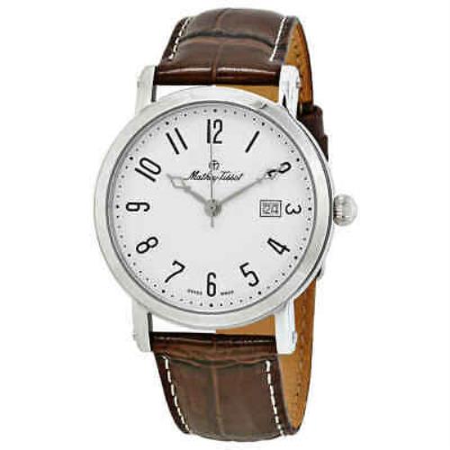 Mathey-tissot City White Dial Brown Leather Men`s Watch H611251AG