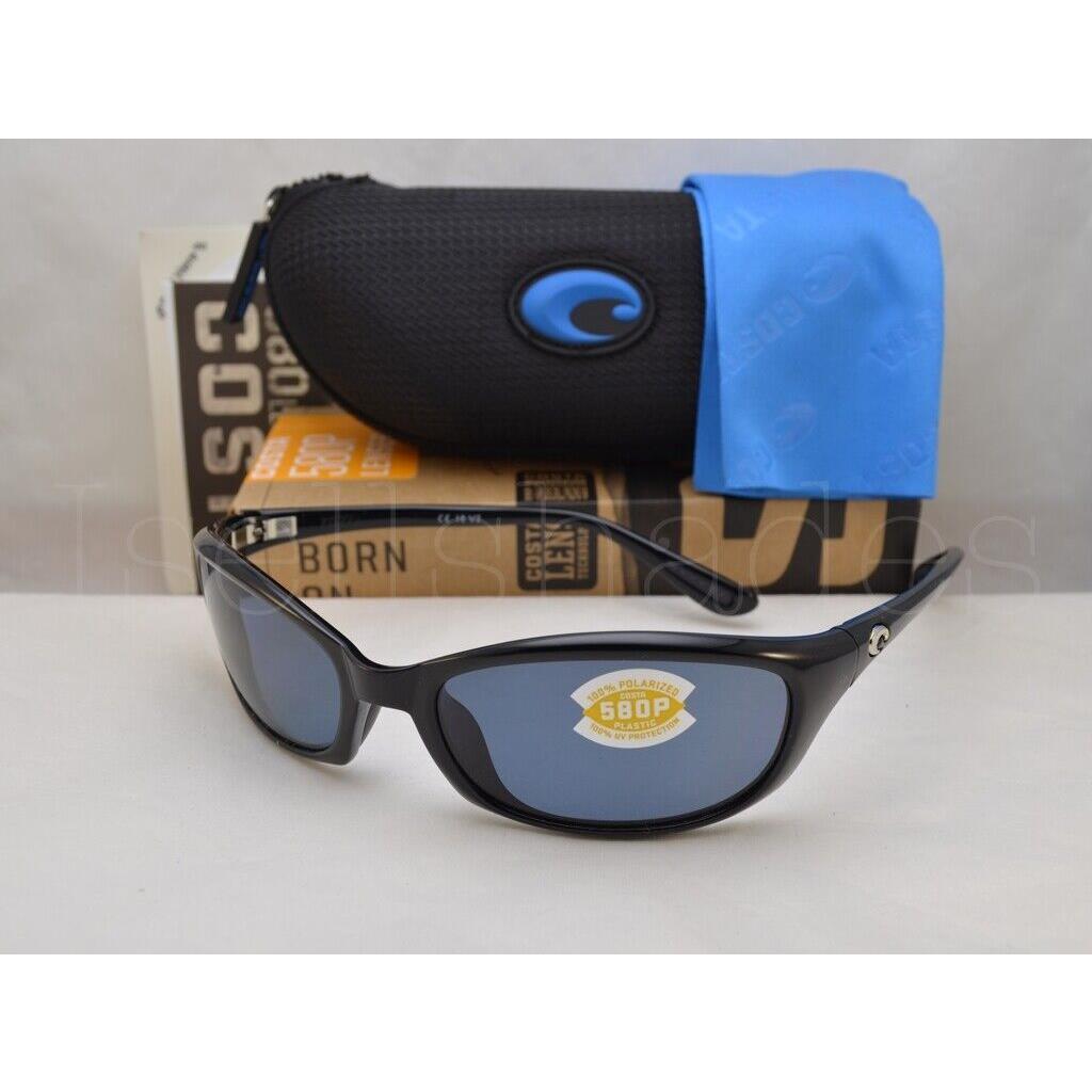 Costa Del Mar Harpoon HR 11 Ogp Shiny Black with Gray Lens