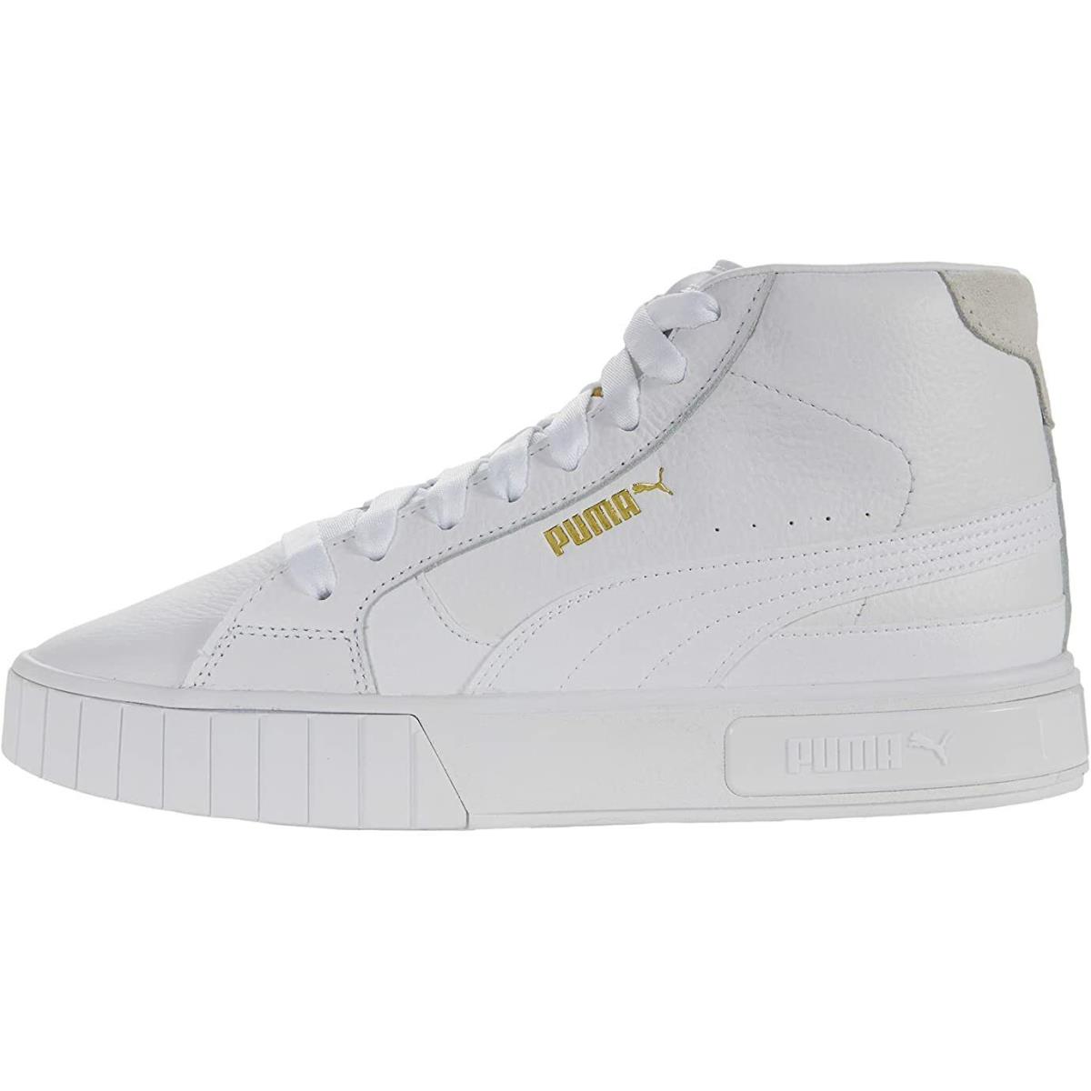 white and gold puma high tops