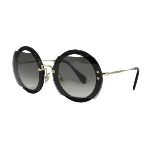 Miu Miu MU06SS/1AB0A7 Black Gold / Grey Gradient Sunglasses