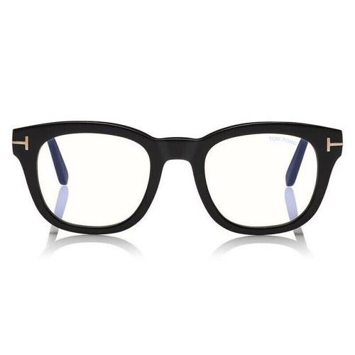 Tom Ford Eyeglasses FT 5542 B 001 Shiny Black Frame Blue Block Lens 50mm