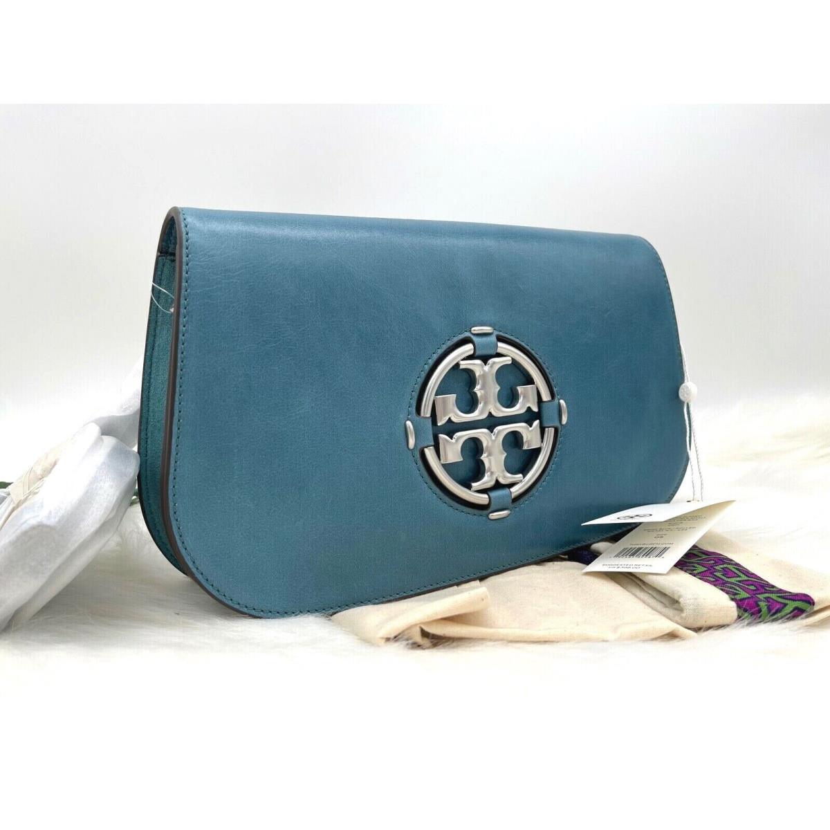 Tory Burch Women`s Miller Glazed Leather Clutch Shoulder Bag - Tory Burch  bag - 046488277114 | Fash Brands