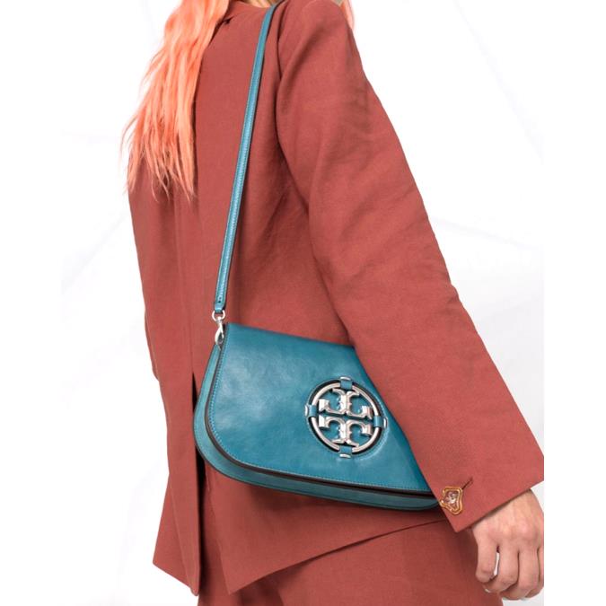 Tory Burch Women`s Miller Glazed Leather Clutch Shoulder Bag - Tory Burch  bag - 046488277114 | Fash Brands