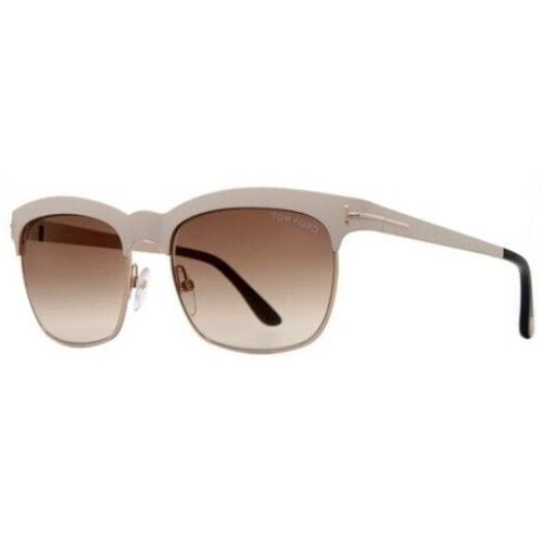 Tom Ford Elena TF437 25F Beige ON Gold/brown Gradient Lens Sunglasses 54-17