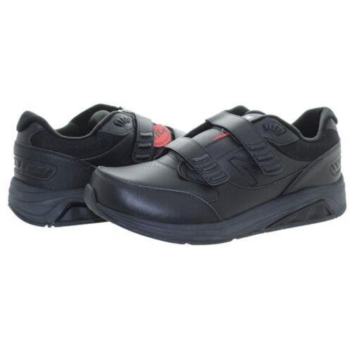 Balance MW928HB3 Black Men`s Leather Walking Strap Shoes