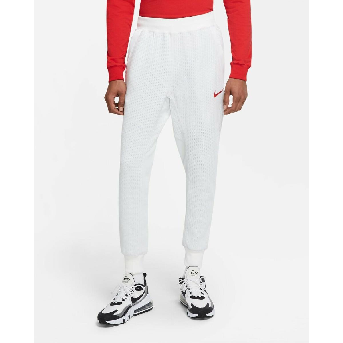 Nike Team Usa Sportswear Tech Fleece Men`s Size XL White Red Pants CW0302-100