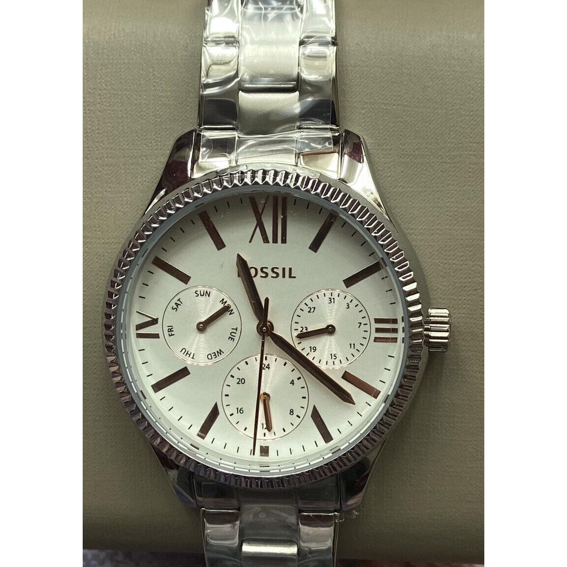 Rye Multifunction Stainless Steel Watch Fossil Watch BQ3690 For Women