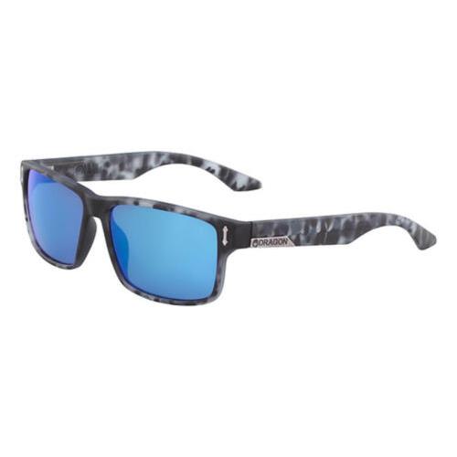Dragon Alliance DR Coint Ion LL 462 Midnight Tortoise Sunglasses with Blue Mirror Lenses