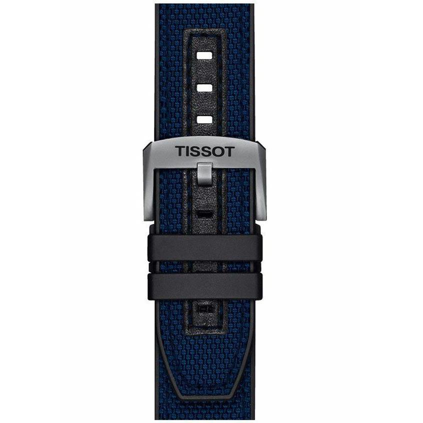 Tissot watch  - Blue Dial, Black/Blue Band 1