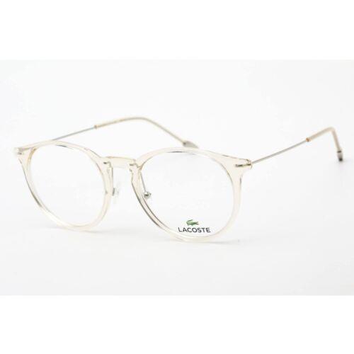 Lacoste Men`s Eyeglasses Clear Lens Transparent Plastic Frame L2846 662 - Frame: Nude Transparent, Lens: Clear Demo