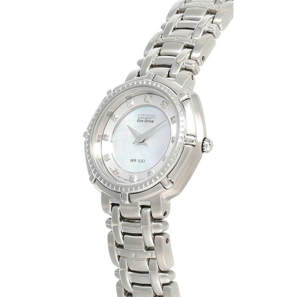 Citizen Mop Dial Stainless Steel Women`s Watch EW9150-55D