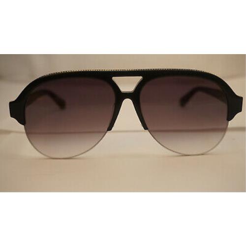 Stella Mccartney Sunglasses Black Gold Half Rim SC0030S 001 57 14 145
