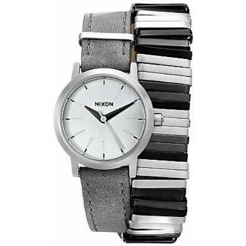 Nixon Women`s A403-1763 `kenzi` Wraparound Grey Leather Watch