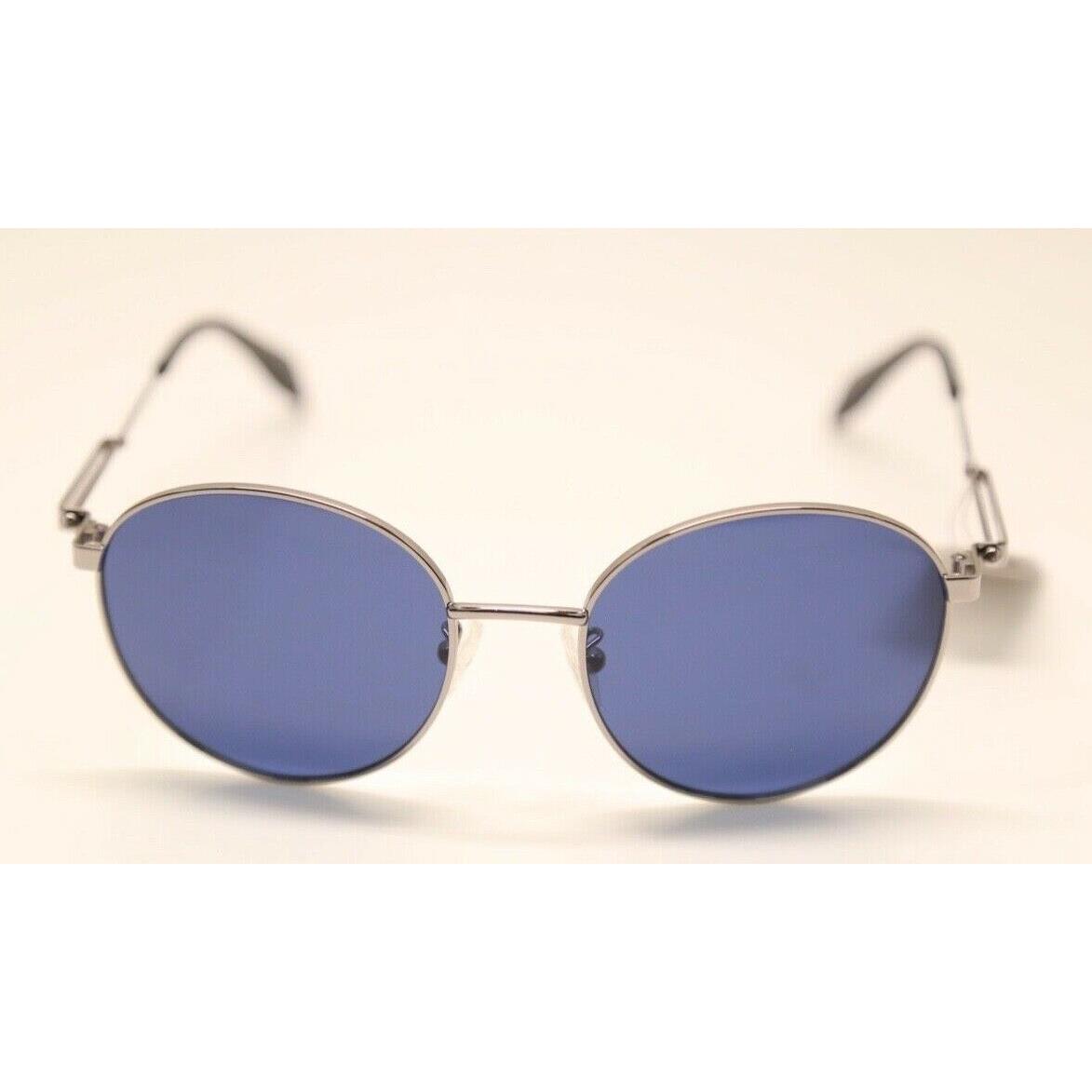 Alexander Mcqueen AM0230S 003 Ruthenium Silver/blue 54mm Sunglasses 904