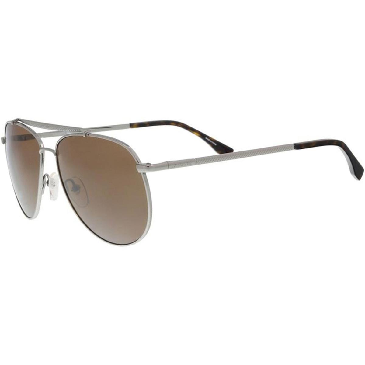 Lacoste Unisex Sunglasses Brown Polycarbonate Lens Gunmetal Frame L177S 033 - Frame: Gunmetal, Lens: Brown