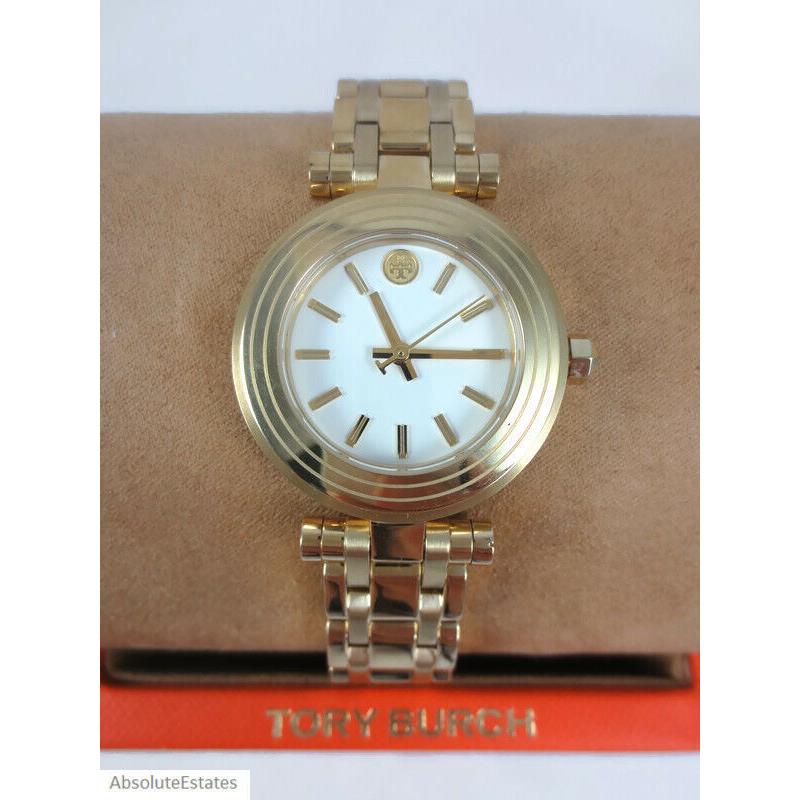 Tory Burch Classic T Watch Yellow Gold Cream TBW9013 Logo Box - Tory Burch  watch - 088635585079 | Fash Brands