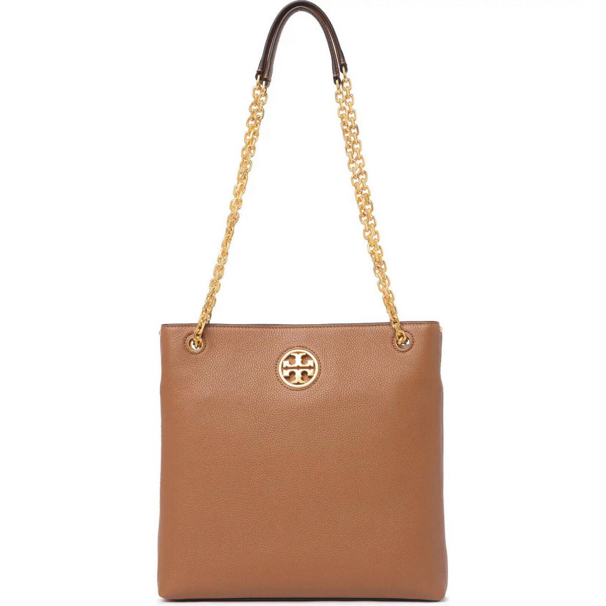 Tory Burch Carson Swingpack Leather Shoulder Crossbody Bag Brown