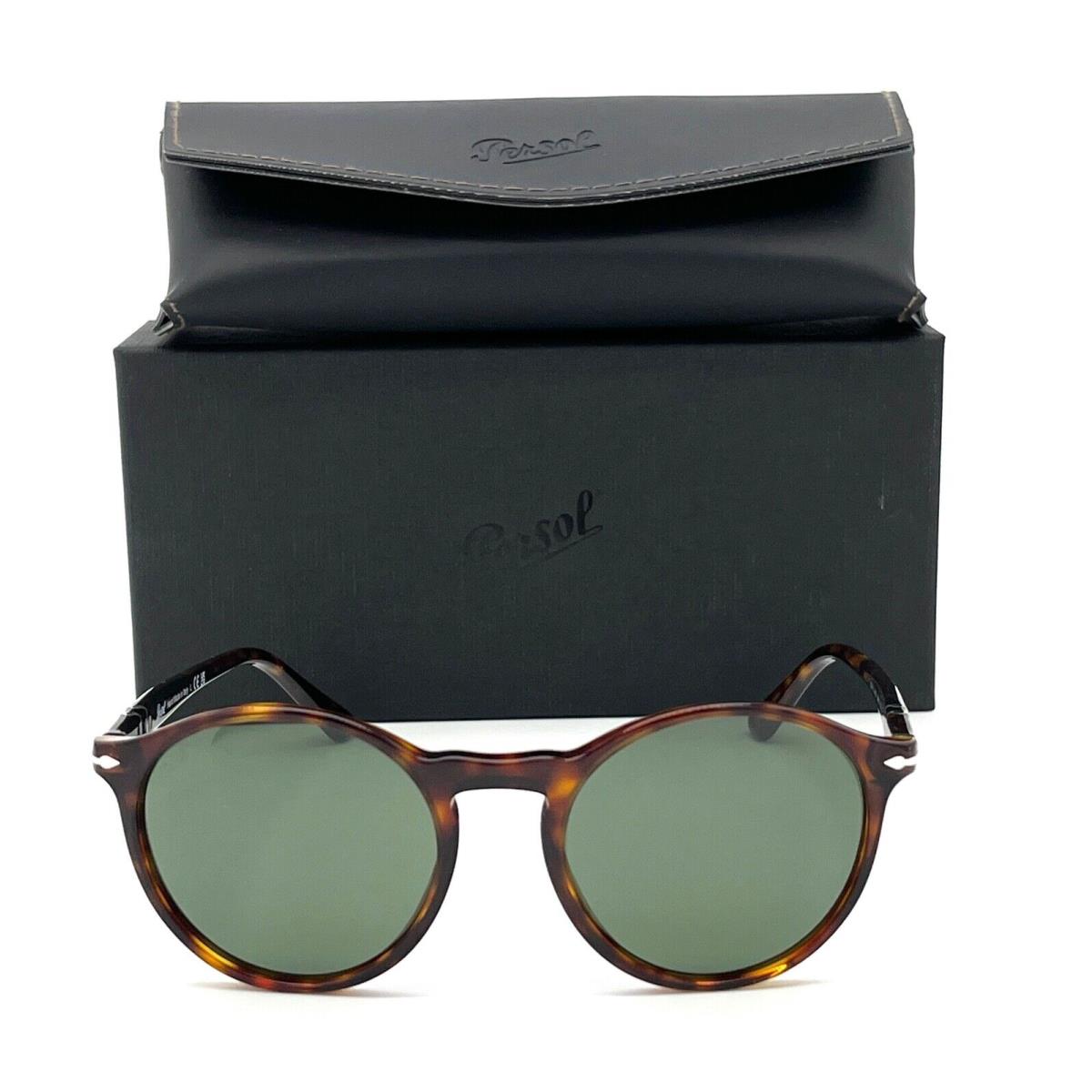 Persol PO3285S 24/31 Havana / Green 50mm Sunglasses