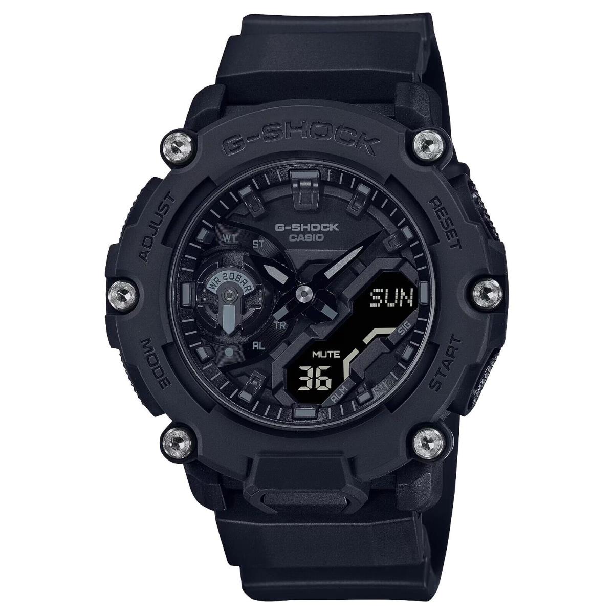 Casio G-shock Carbon Core Guard Slim All Black Mens Watch GA2200BB-1A