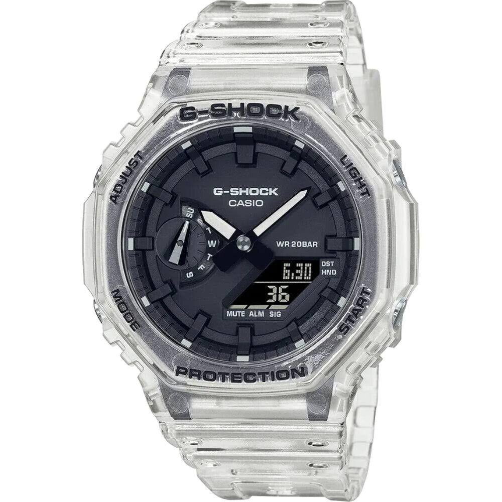 Casio G-shock GA2100SKE-7A Clear Carbon Case with Clear Resin Strap