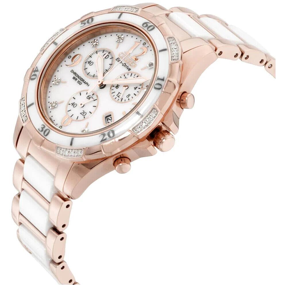 Citizen watch  - White Dial, Multicolor Band, Pink Bezel