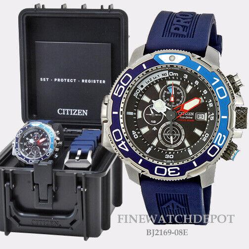 Citizen Eco-drive Men`s Promaster Aqualand Blue Black Watch BJ2169-08E