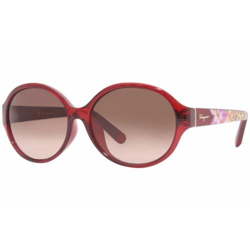 Salvatore Ferragamo Red/brown Gradient 58mm Ladies Sunglasses SF872SA 613 58