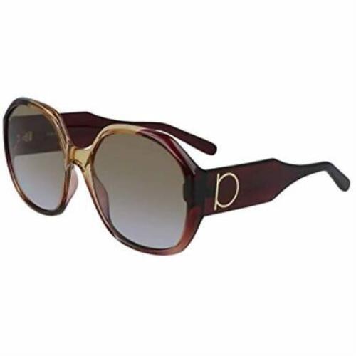 Salvatore Ferragamo Wine Caramel/gradient 60mm Women`s Sunglasses SF943S 212 60